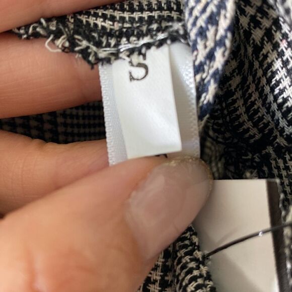 Vintage Y2K Black Houndstooth Plaid Sundress 90s Aesthetic Dress - Picture 3 of 6